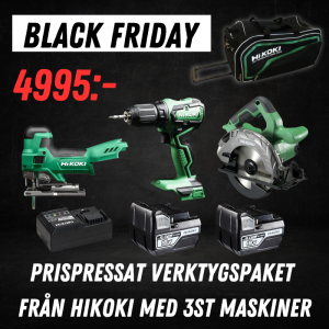 HiKOKI VERKTYGSPAKET BLACK FRIDAY (2x5,0Ah)
