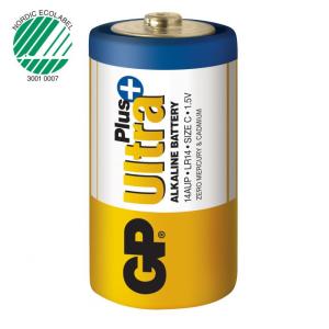 GP Batteries Ultra Plus Alkaline C-Batteri 2-pack