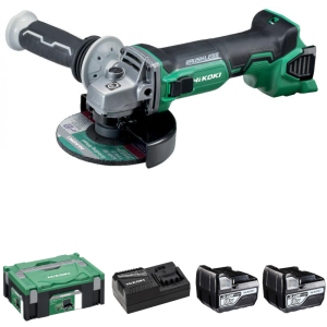 HiKOKI G18DBBVL Vinkelslip 18V 125MM (2x5,0Ah)
