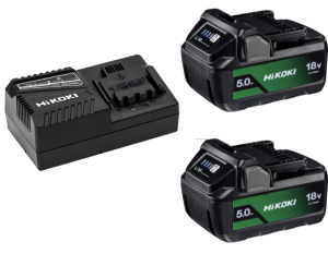 HiKOKI Laddpaket Med Indikator 18V (2x5,0Ah)