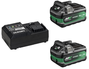 HiKOKI Laddpaket 36V/18V Multivolt BSL36A18X (2x2,5Ah/5,0Ah)
