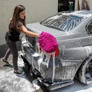 Tvätthandske Mega Chemical Guys Chenille Rosa