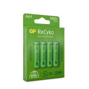 GP ReCyko AA-batteri 2600mAh 4-pack