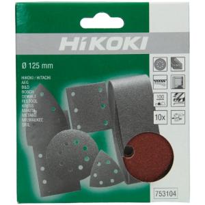 HiKOKI Slippapper 125mm 10-pack
