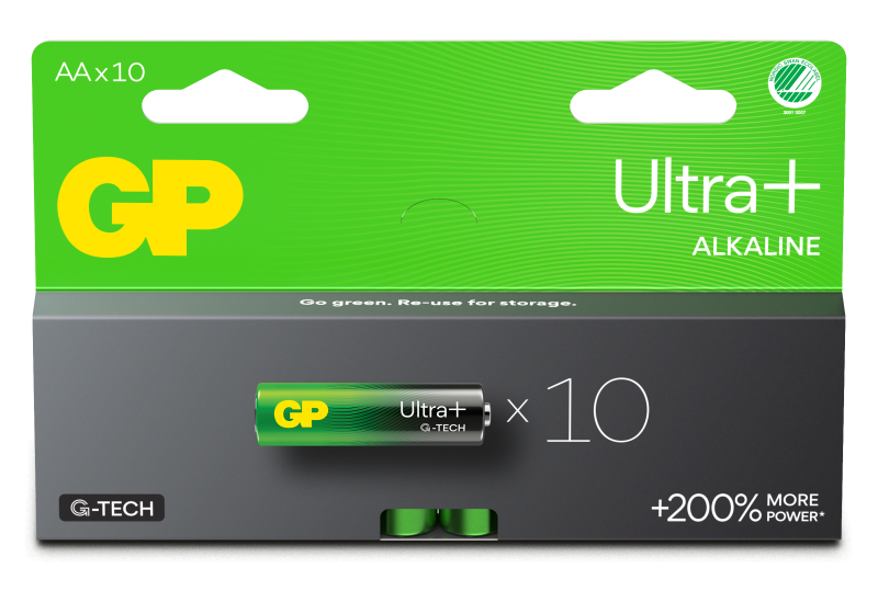 GP Batteries Ultra Plus Alkaline AA G-TECH 10-pack