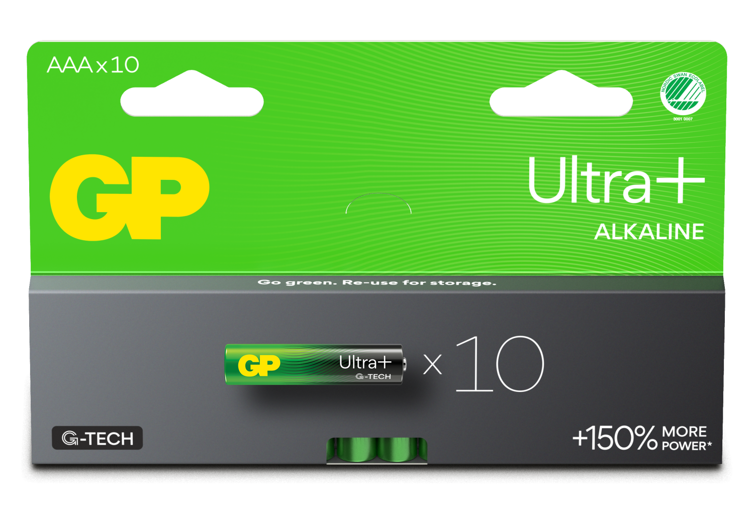 GP Batteries Ultra Plus Alkaline AAA G-TECH 10-pack - MaskinOnline.se