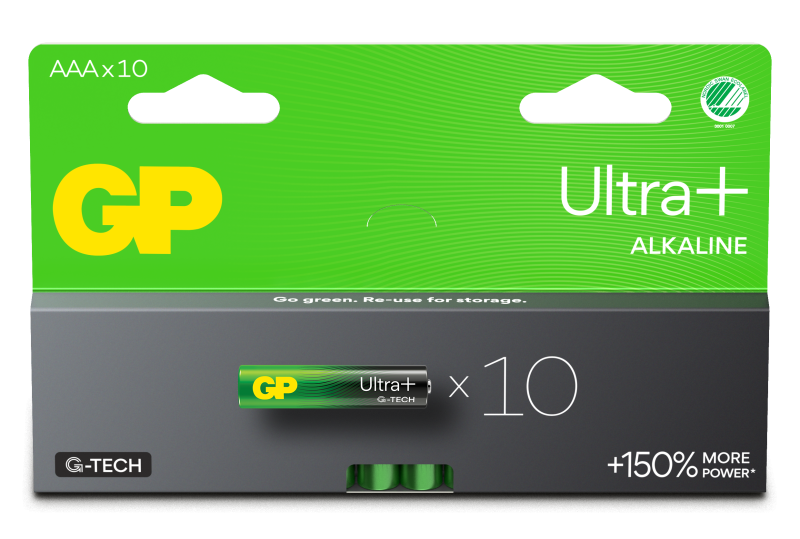 GP Batteries Ultra Plus Alkaline AAA G-TECH 10-pack