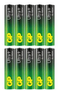 GP Batteries Ultra Plus Alkaline AAA G-TECH 10-pack