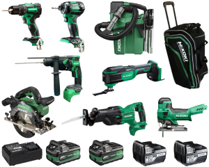 HiKOKI Verktygspaket Komplett 18V (4x5,0Ah)