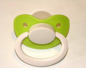 anatomisk napp, grön-vit