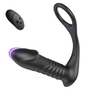 Silicone Telescopic Prostate Massager Dildo