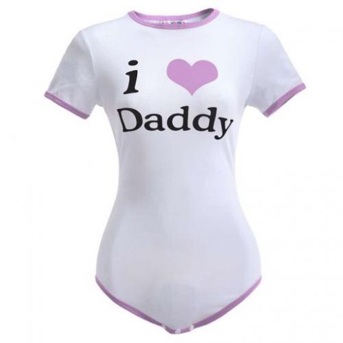 I Love Daddy Purple Onesie