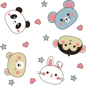 Madrasskydd PVC animals 90x200