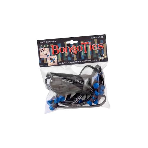 BongoTies Azure (Black/Blue) (10 per pkg)