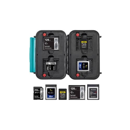 Resin Case HPRC1300 Memory Card Holder Black/Blue