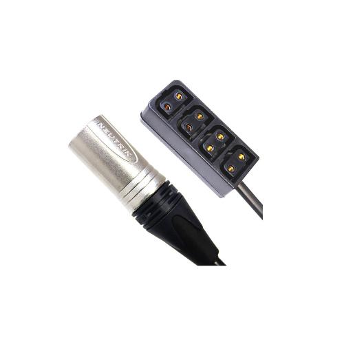 XLR 4-pin male to D-Tap 4-way female, 30 cm