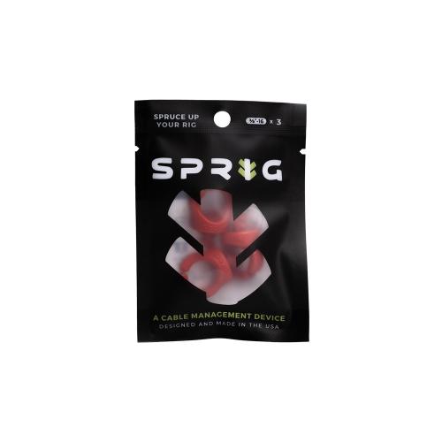 Sprig Cable Ties - Red 3/8-16, 3-Pack