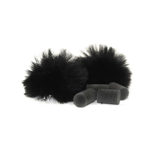 Black Lavalier Windjammer Pair - Rycote