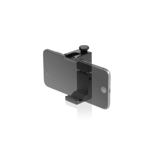 Smartphone aluminum clamp tripod mount with cold shoe