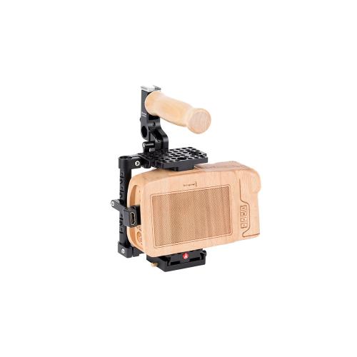 Unified BMPCC4K/6K Camera Cage (Wood Grip) for BMPCC 4K/6K
