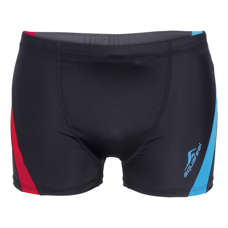 Swimming trunks Minishort Black and Red / Blue strips