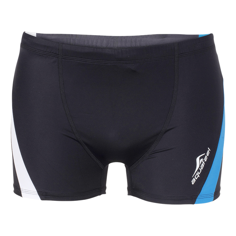 Swimming trunks Minishorts Black and White  / blue strips