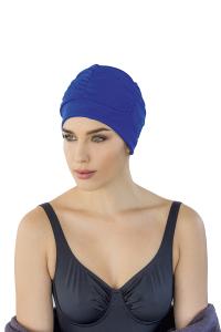 Swimming cap in fabric, Blue