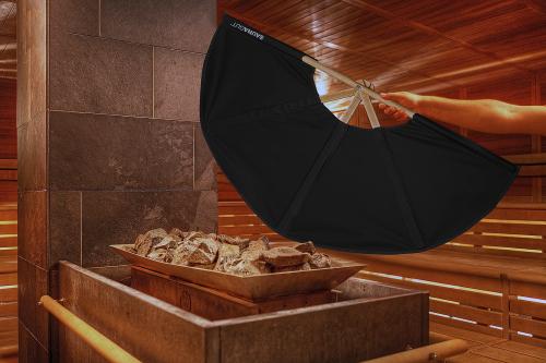 Aufgussfläkt 105x73cm Svart