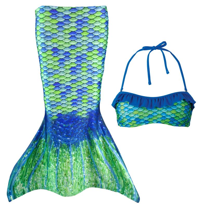 Sjöjungfru kjol barn, Grön