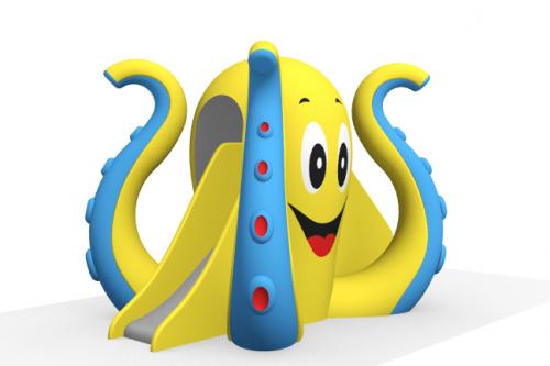 Stor Bläckfisk med rutsch och vattensprut