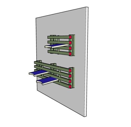 Bänk, längd 2 meter - Classic/Red