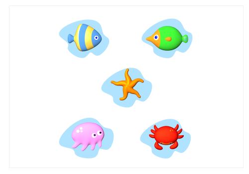 Takskulpturer 5st/set