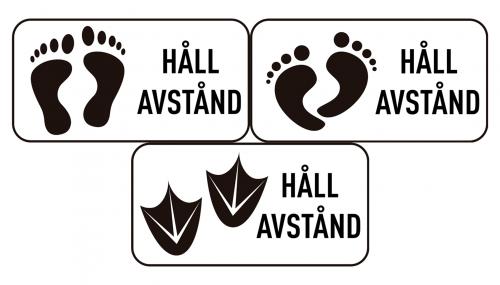 Klistermärken Håll Avstånd