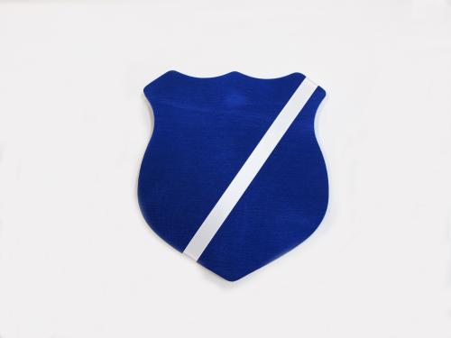 Märkessköld färg blå