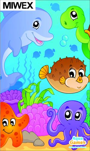 Pussel under vattnet, djurmotiv