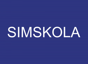 Skylt Text. Simskola