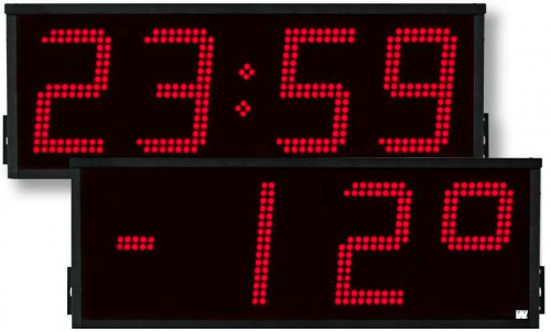 Tid och temperaturdisplay