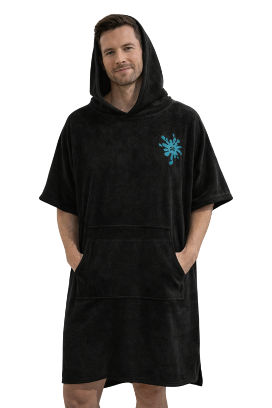Badponcho Vuxen MW Svart - OneSize