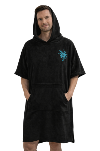 Badponcho Vuxen MW Svart - OneSize