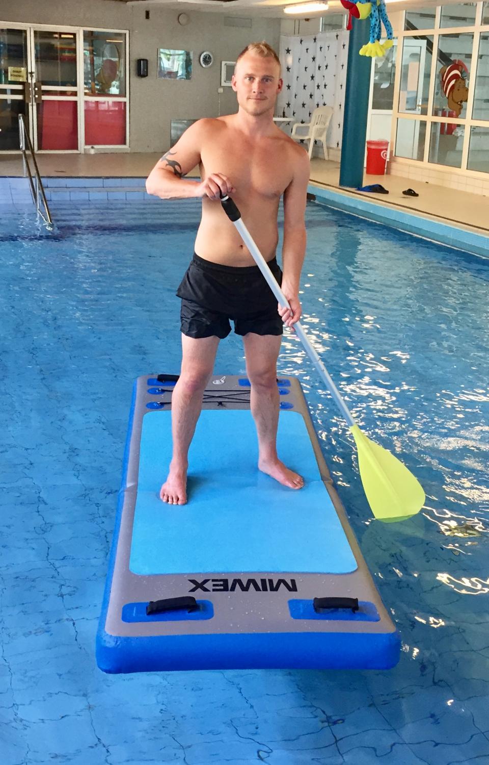 Yoga Flotte Aqua Raft träning yoga paddling på vattnet
