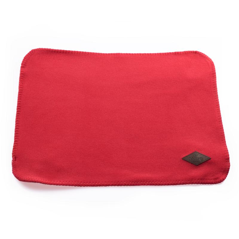 Röd pläd i dubbel fleece till katt och hund