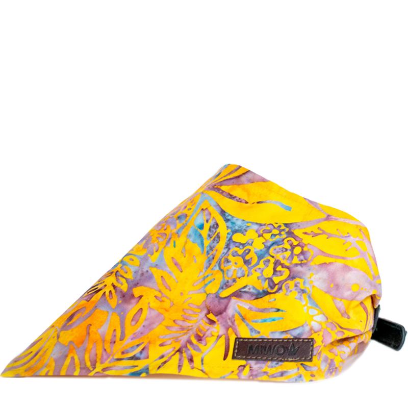 Miwo® Cori Bali Batik Blue Purple Plants Scarf