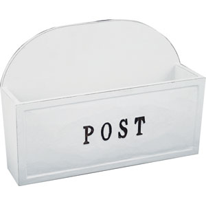 Postlåda trä vit