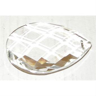 Glaskristall stor droppe 50mm