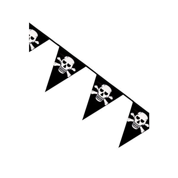 Flaggspel Pirat med döskalle