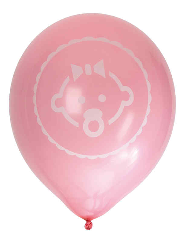 Ballong Baby Rosa/vit