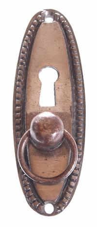 Beslag antik mässing med nyckelhål