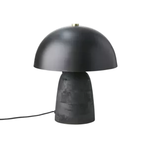 Bordslampa Fungi Svart-Trä H38cm