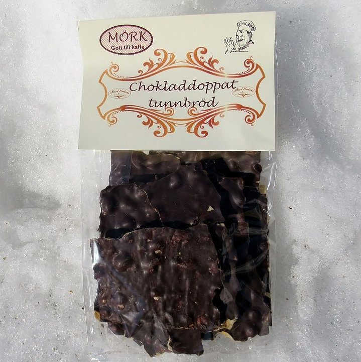 Chokladdoppat tunnbröd Mörk