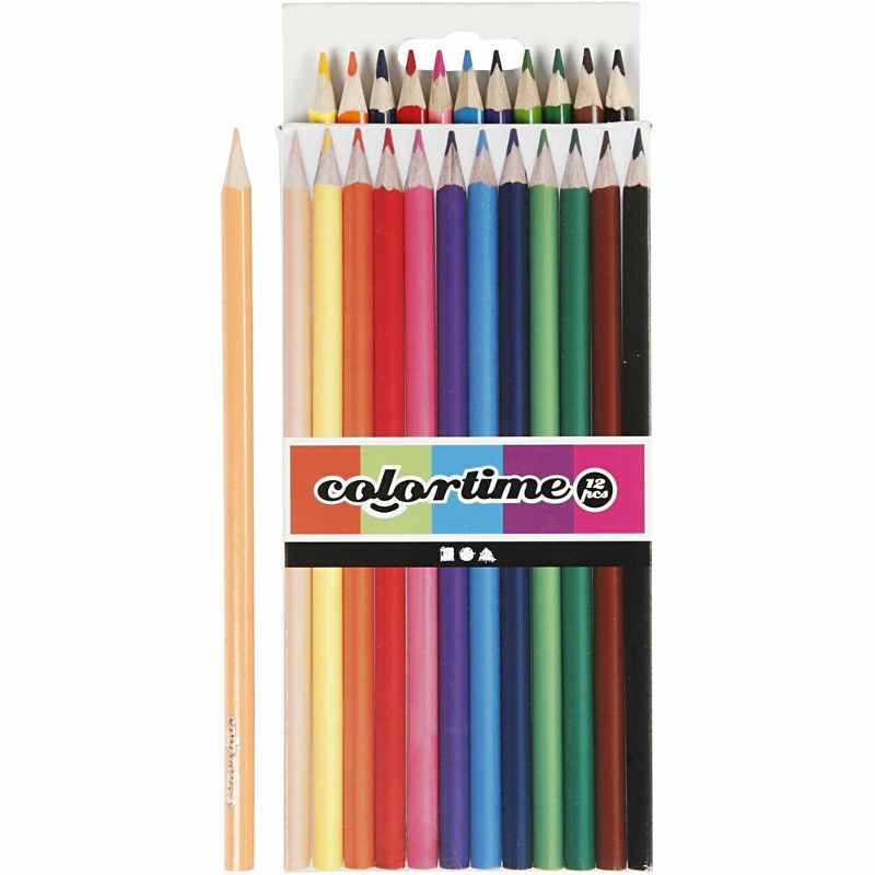 Färgpennor blyerts mixade färger 12-pack